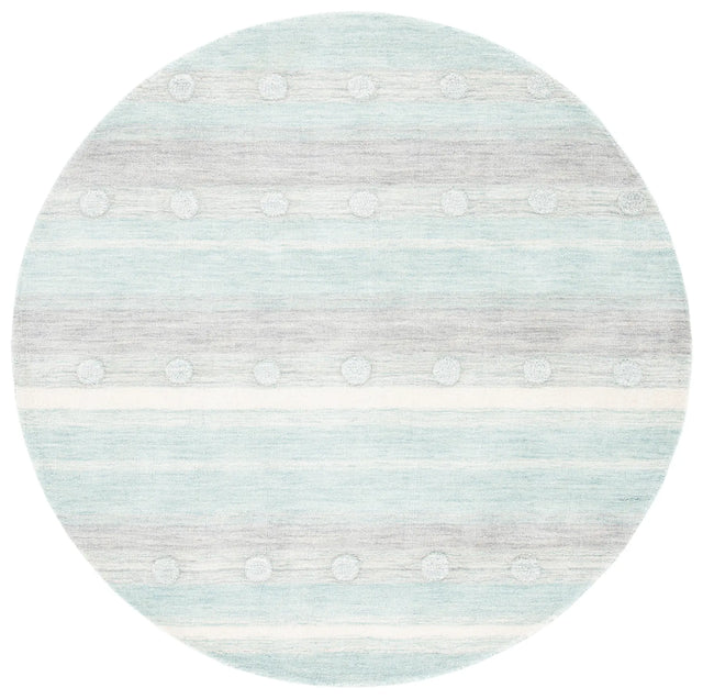 Safavieh Safavieh Kids 5'-0" x 5'-0" Rug in Aqua / Ivory