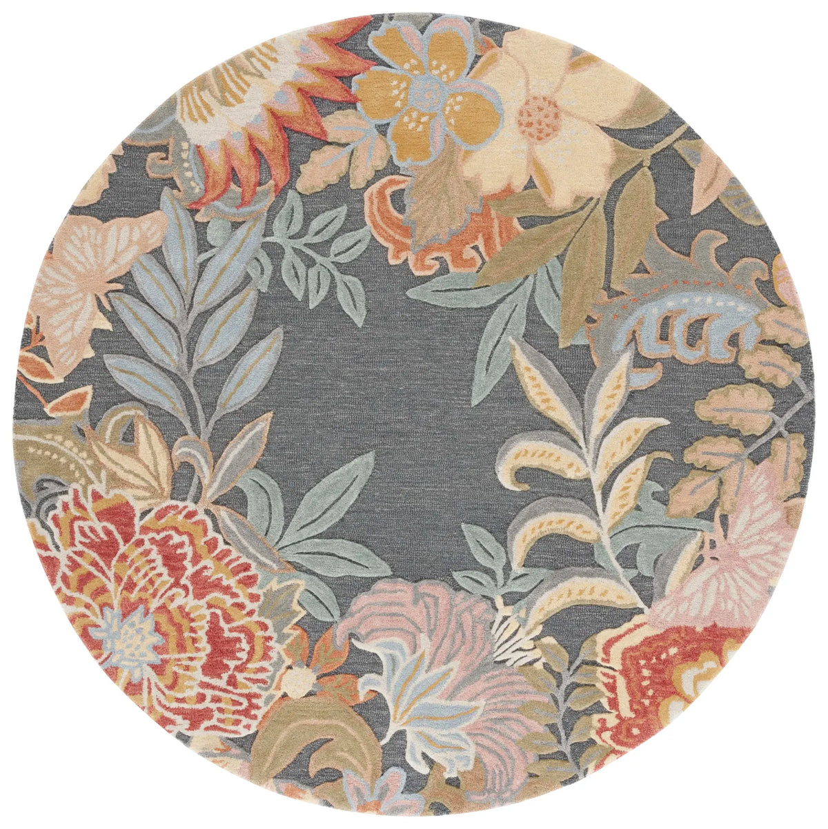 Safavieh Bellagio 6'-0" x 6'-0" Rug in Grey / Rust