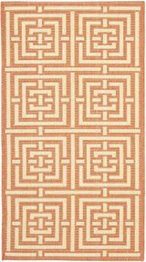 Safavieh Courtyard 2'-0" x 3'-7" Rug in Terracotta / Cream