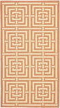 Safavieh Courtyard 2'-0" x 3'-7" Rug in Terracotta / Cream