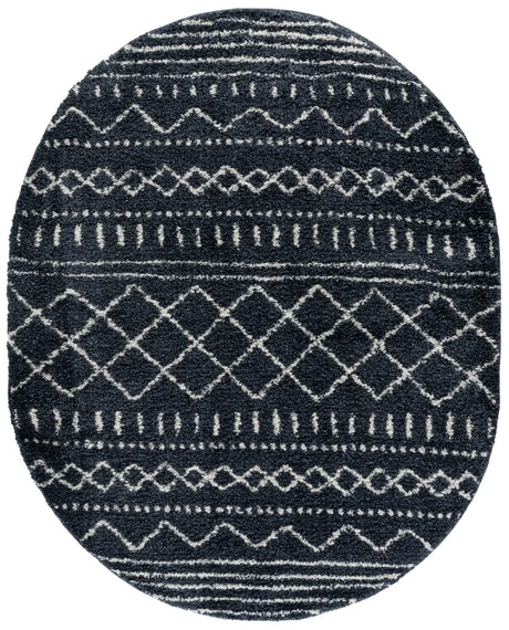 Safavieh Arizona Shag 6'-0" x 8'-0" Rug in Slate Blue / Ivory
