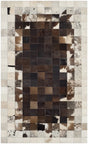 Safavieh Studio Leather 3'-0" x 5'-0" Rug in Ivory / Dark Brown