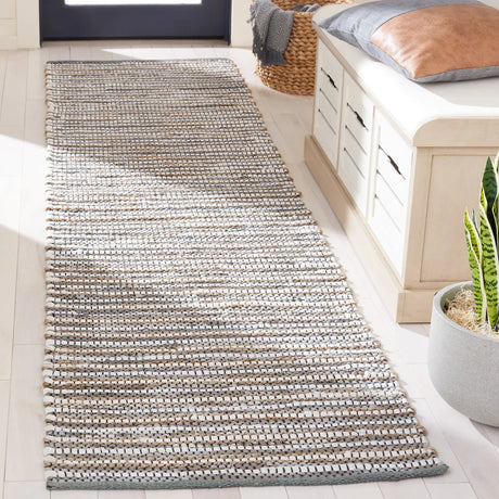 Safavieh Vintage Leather 2'-3" x 9'-0" Rug in Grey / Ivory