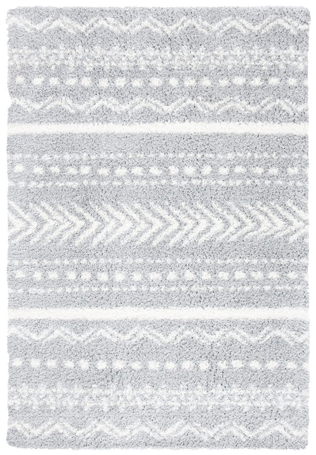 Safavieh Parma Shag 4'-0" x 6'-0" Rug in Grey / Ivory