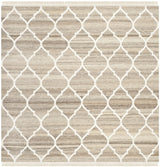 Safavieh Natural Kilim 7'-0" x 7'-0" Rug in Light Grey / Ivory