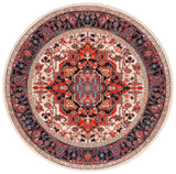 Safavieh Journey 6'-7" x 6'-7" Rug in Ivory / Red