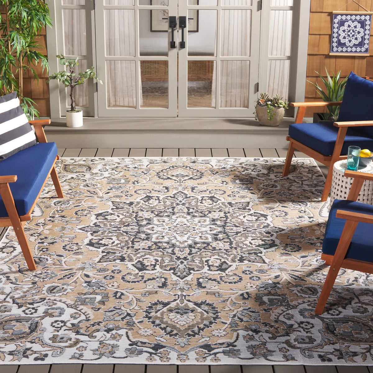 Safavieh Sunrise 8'-0" x 10'-0" Rug in Grey / Beige Black