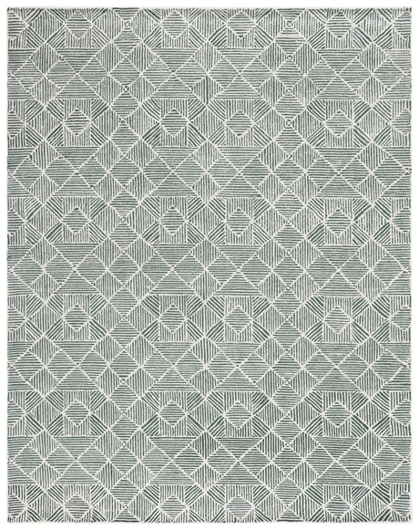 Safavieh Abstract 10'-0" x 14'-0" Rug in Dark Green / Ivory