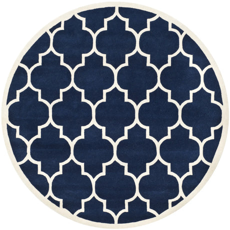 Safavieh Chatham 5'-0" x 5'-0" Rug in Dark Blue / Ivory