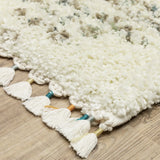 Oriental Weavers Sphinx Axis Ax05A Ivory/ Multi Rug - corner detail