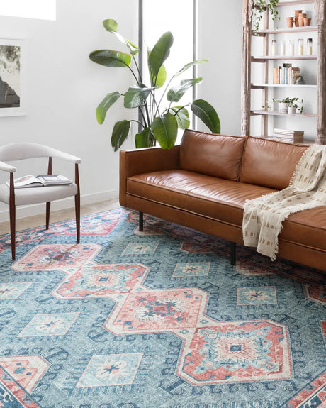 Loloi Skye Sky-03 Turquoise/Terracotta Rugs - room scene 1