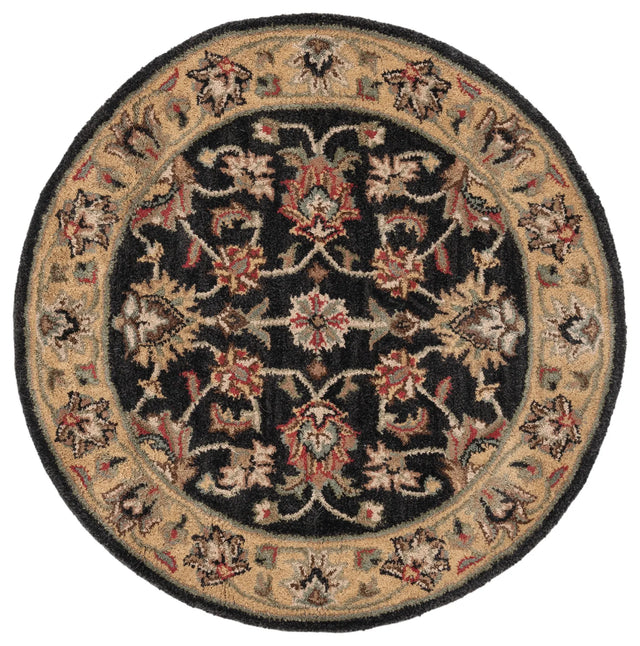 Safavieh Heritage 3'-6" x 3'-6" Rug in Charcoal / Gold