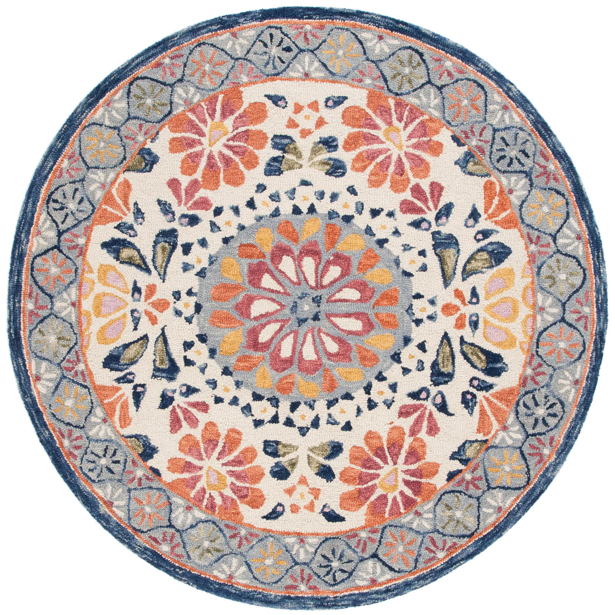 Safavieh Blossom 6'-0" x 6'-0" Rug in Ivory / Red