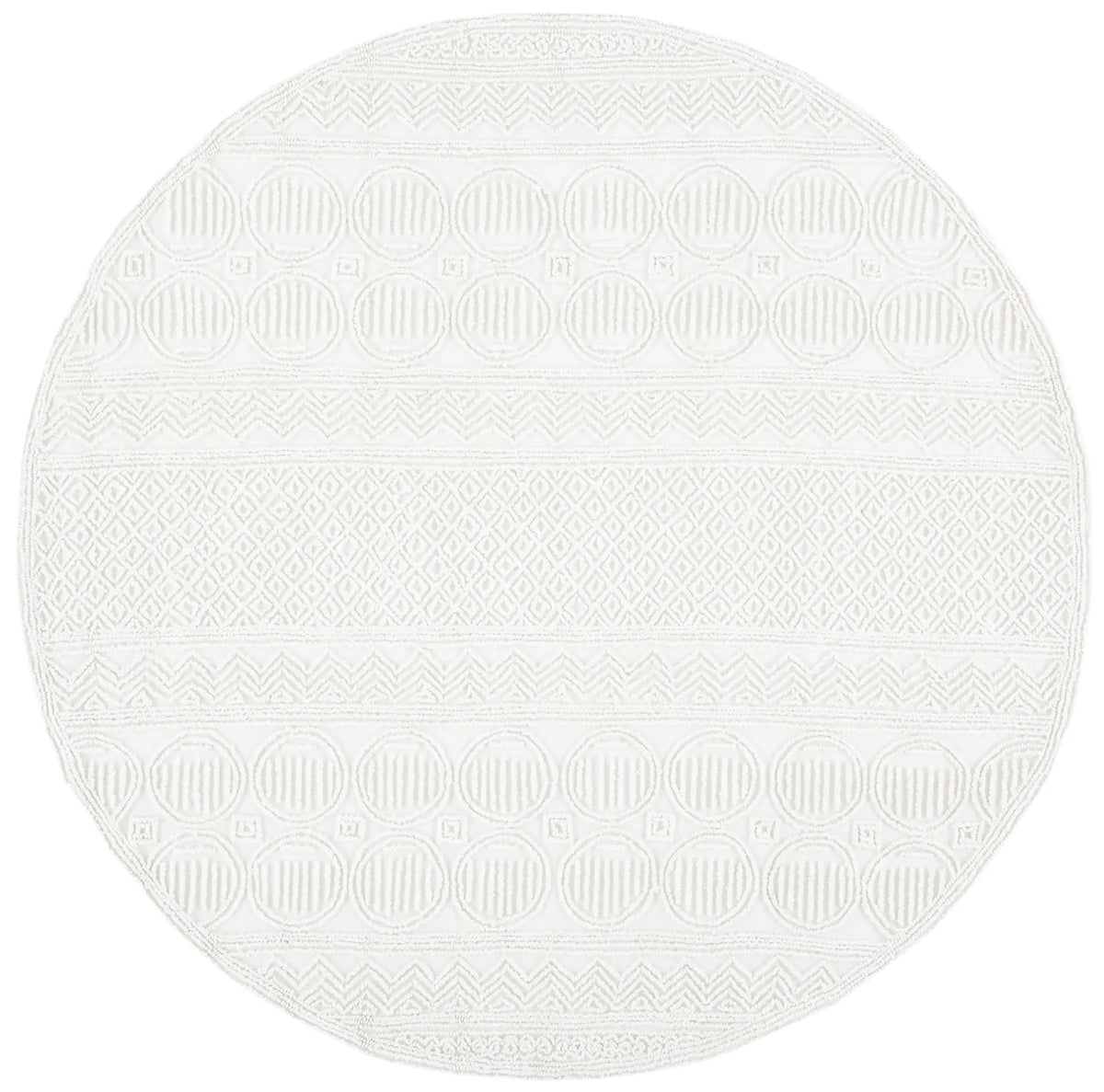 Safavieh Trace 6'-6" x 6'-6" Rug in Ivory