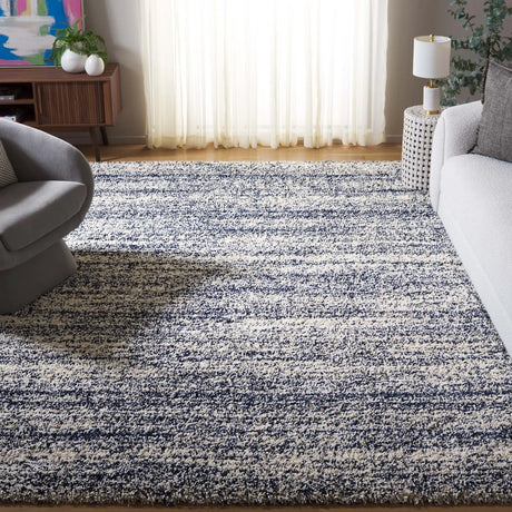 Safavieh Hudson Shag 10'-0" x 14'-0" Rug in Ivory / Navy