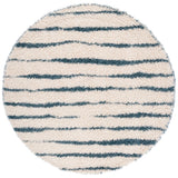 Safavieh Venus Shag 600 6'-7" x 6'-7" Rug in Ivory / Turquoise