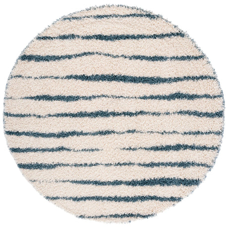 Safavieh Venus Shag 600 6'-7" x 6'-7" Rug in Ivory / Turquoise