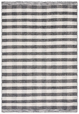 Safavieh Striped Kilim 4'-0" x 6'-0" Rug in Black / Ivory