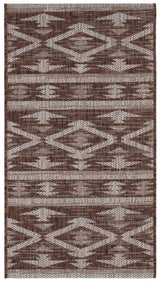 Safavieh Courtyard 2'-0" x 3'-7" Rug in Brown / Ivory