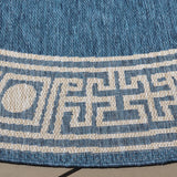 Safavieh Beach House 6'-7" x 6'-7" Rug in Blue / Ivory