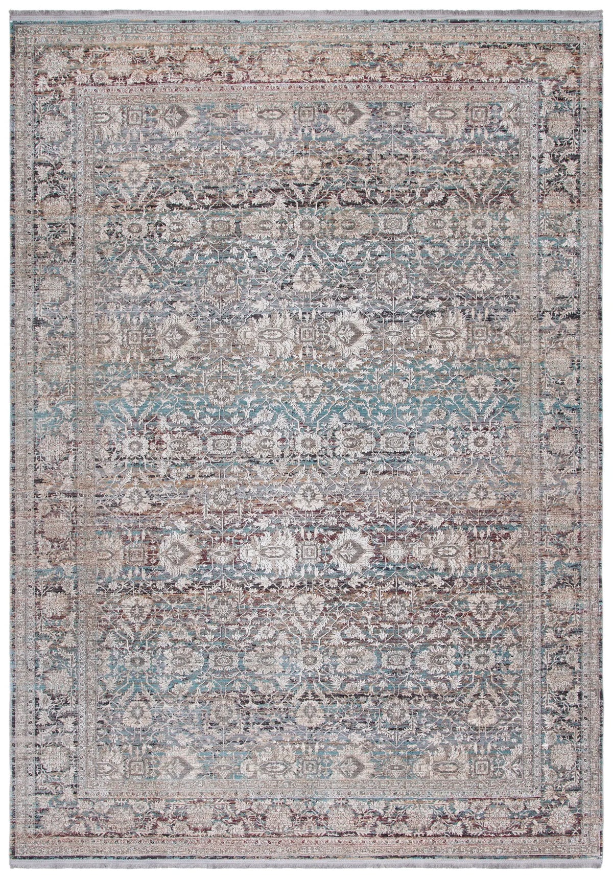 Safavieh Signature 6'-7" x 9'-6" Rug in Turquoise / Beige