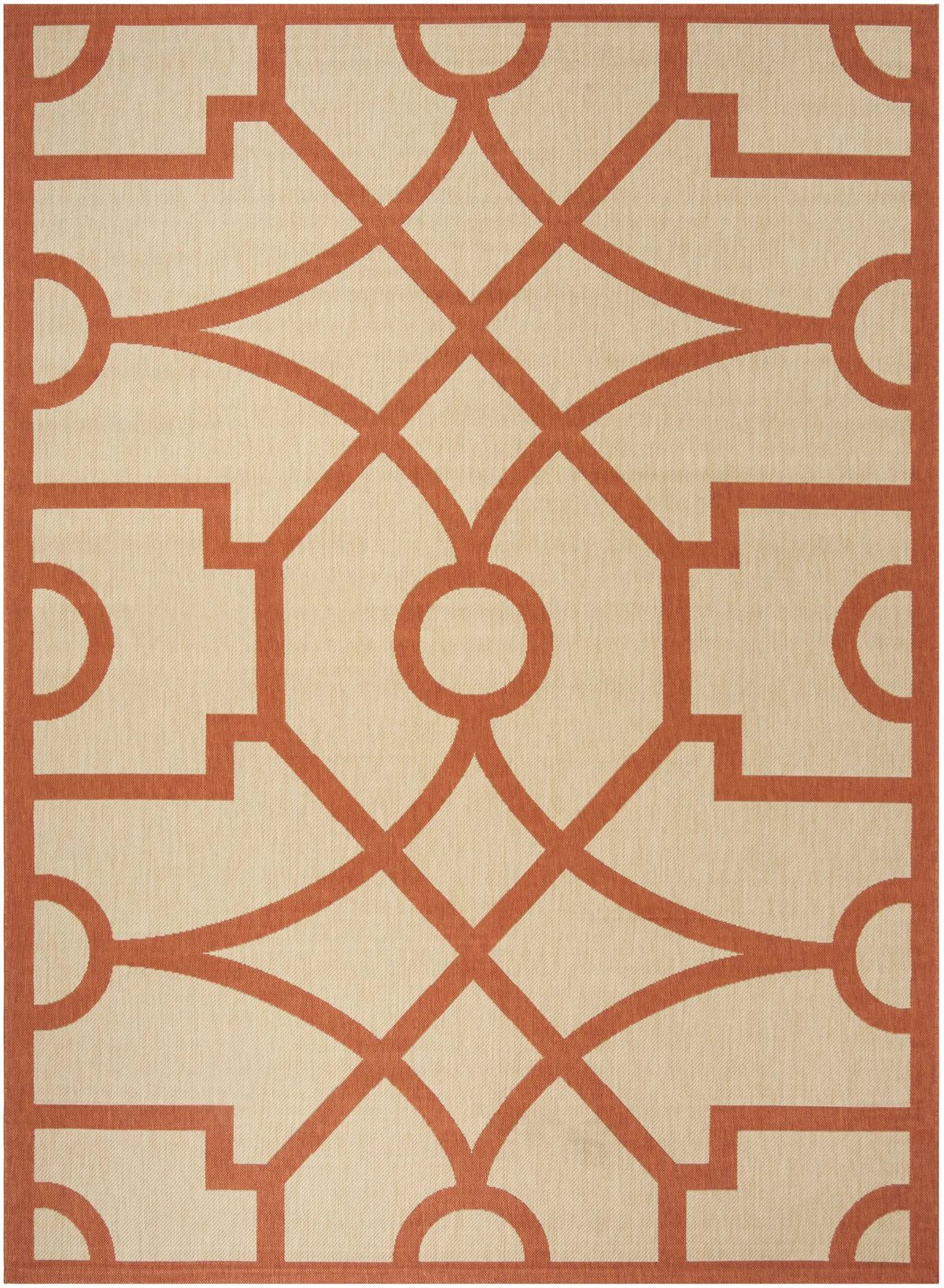 Safavieh Martha Stewart 6'-7" x 9'-6" Rug in Beige / Terracotta