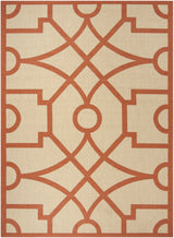Safavieh Martha Stewart 6'-7" x 9'-6" Rug in Beige / Terracotta