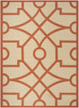Safavieh Martha Stewart 6'-7" x 9'-6" Rug in Beige / Terracotta