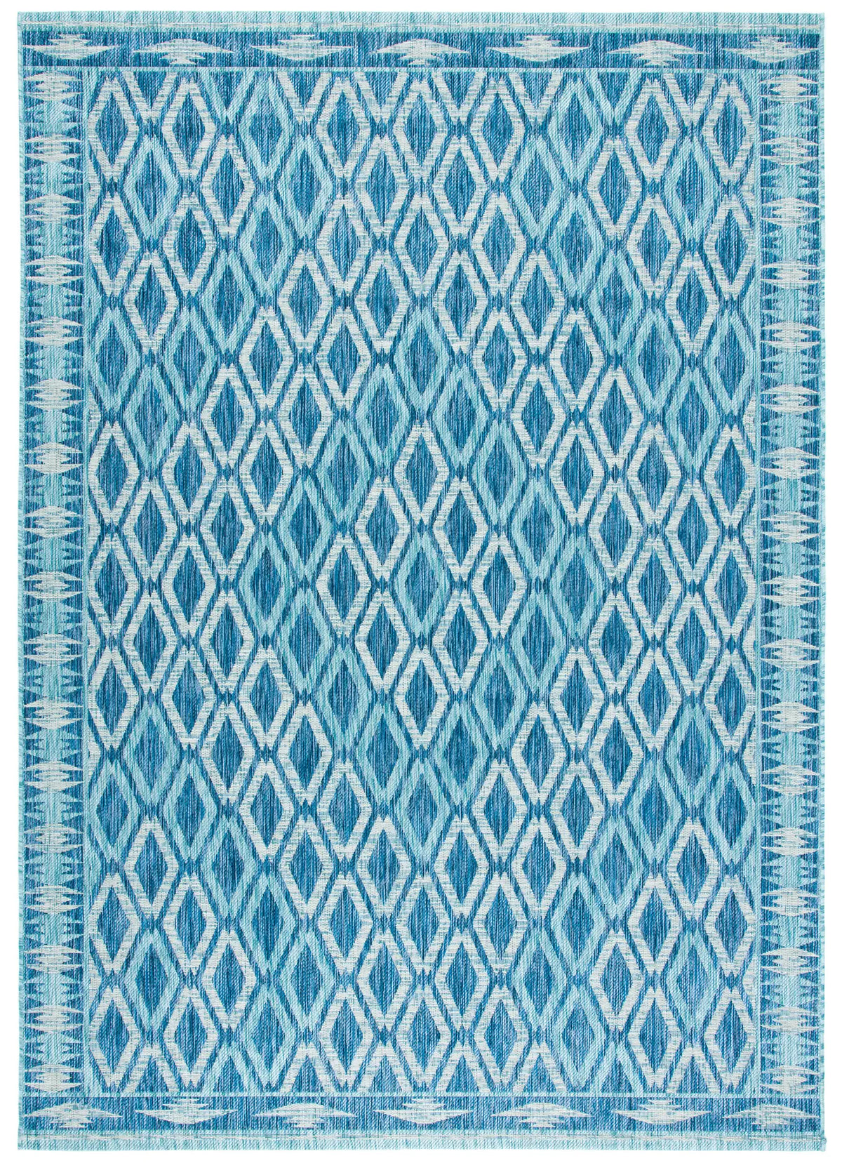 Safavieh Courtyard 10'-0" x 14'-0" Rug in Navy / Aqua