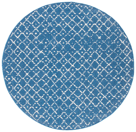 Safavieh Courtyard 6'-7" x 6'-7" Rug in Navy / Ivory