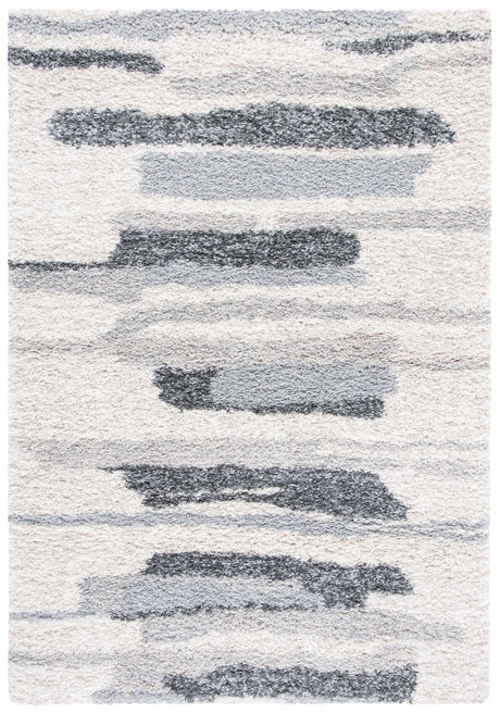 Safavieh Fontana Shag  800 4'-0" x 6'-0" Rug in Grey / Ivory