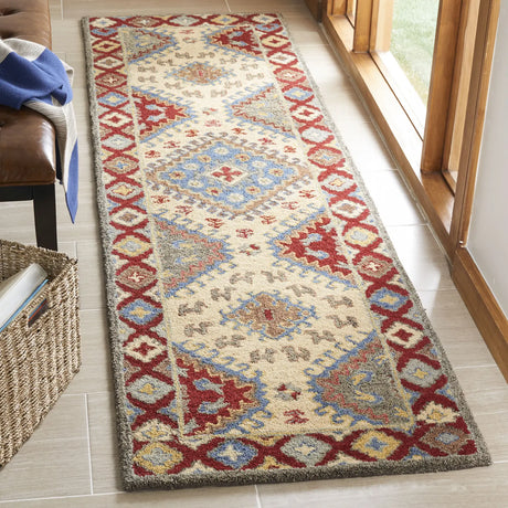 Safavieh Antiquity 2'-3" x 8'-0" Rug in Red / Ivory