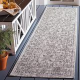 Safavieh Courtyard 2'-3" x 8'-0" Rug in Grey / Black