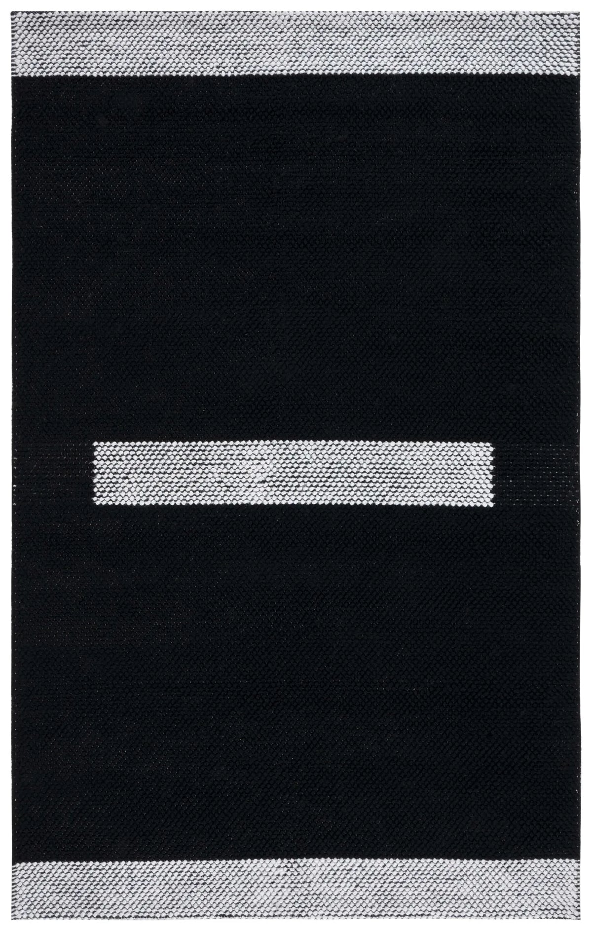 Safavieh Natura 4'-0" x 6'-0" Rug in Black / Ivory