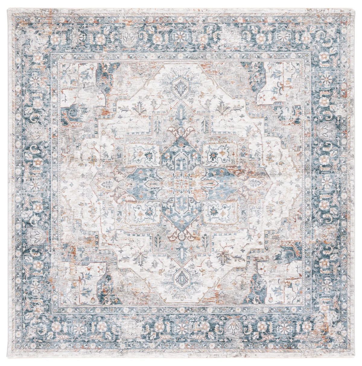 Safavieh Dream 6'-7" x 6'-7" Rug in Ivory / Light Blue