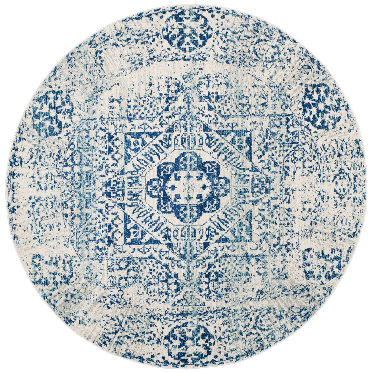 Safavieh Evoke 5'-3" x 5'-3" Rug in Ivory / Blue