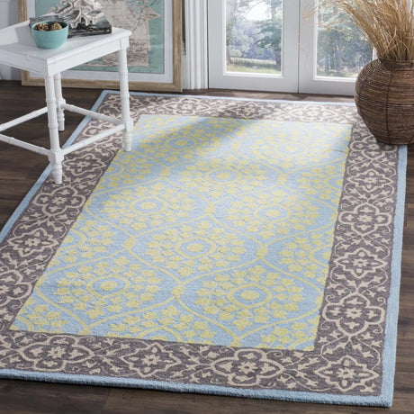 Safavieh Suzani 4'-0" x 6'-0" Rug in Chocolate / Yellow