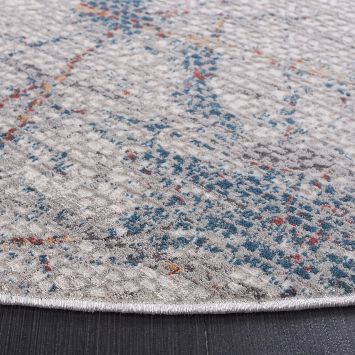 Safavieh Vogue 6'-7" x 6'-7" Rug in Grey / Blue Rust
