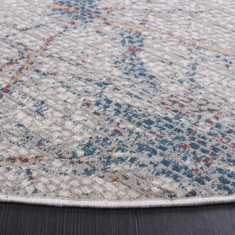 Safavieh Vogue 6'-7" x 6'-7" Rug in Grey / Blue Rust
