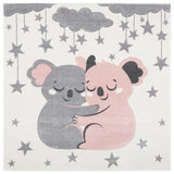 Safavieh Carousel Kids 100 5'-3" x 5'-3" Rug in Ivory / Pink