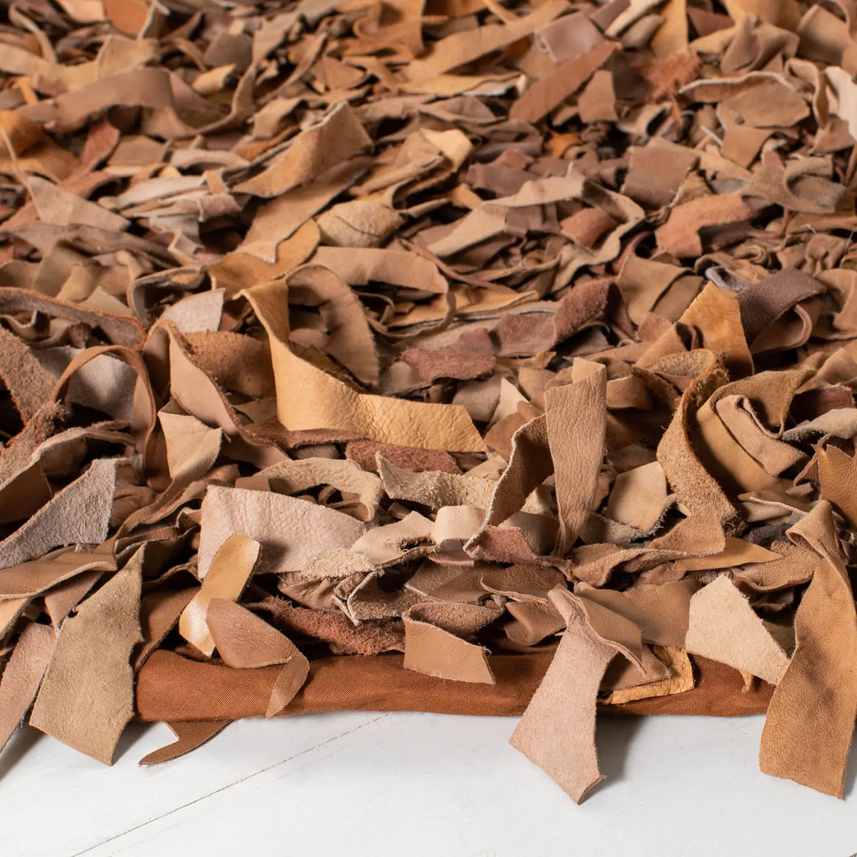 Safavieh Leather Shag 6'-0" x 6'-0" Rug in Brown
