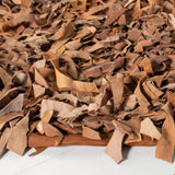 Safavieh Leather Shag 6'-0" x 6'-0" Rug in Brown