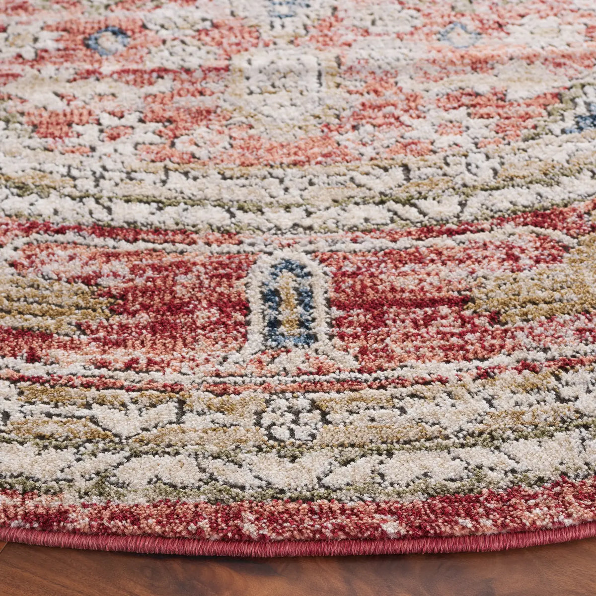 Safavieh Rosewood 6'-7" x 6'-7" Rug in Blue / Red