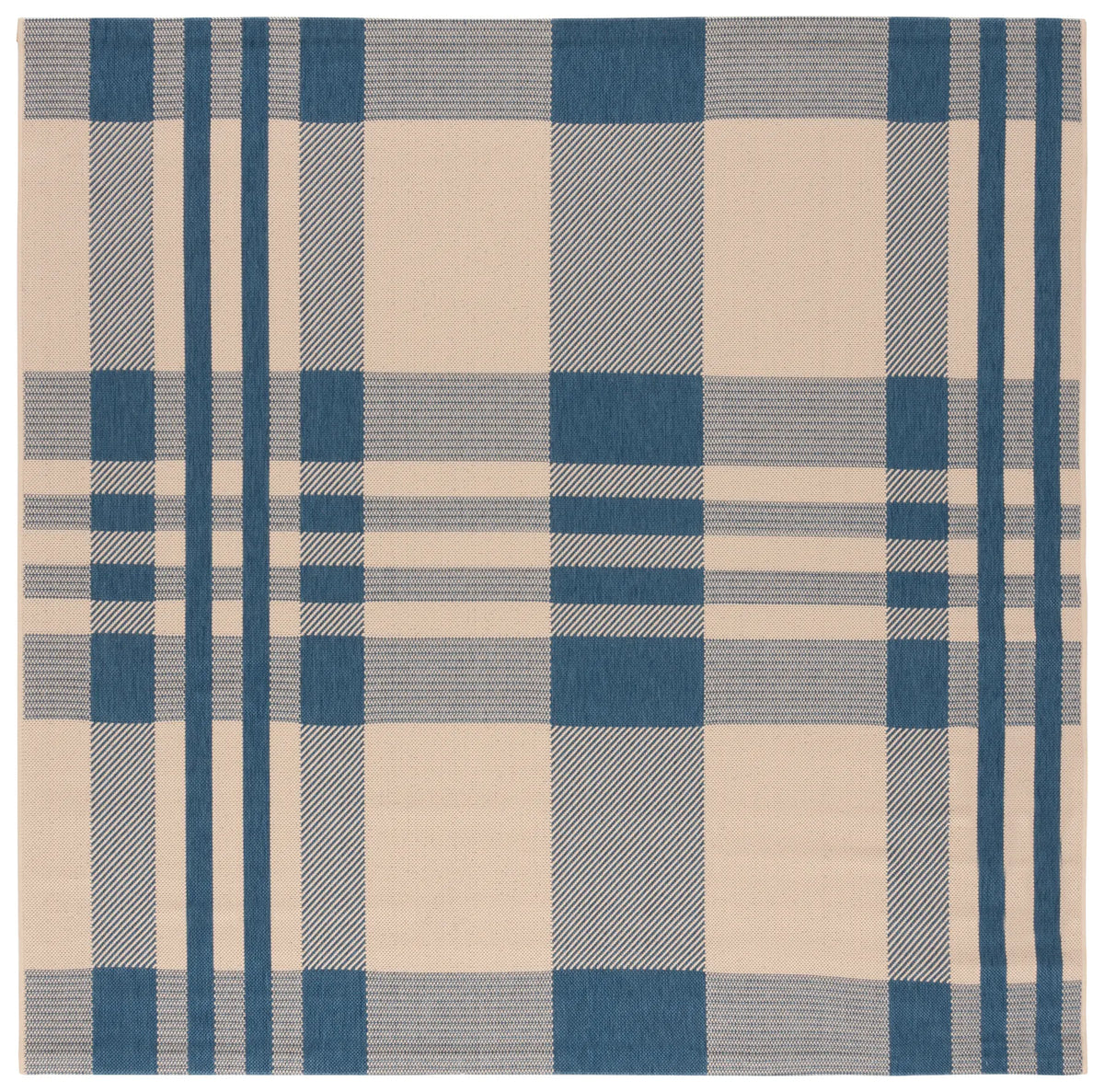 Safavieh Courtyard 6'-7" x 6'-7" Rug in Beige / Blue