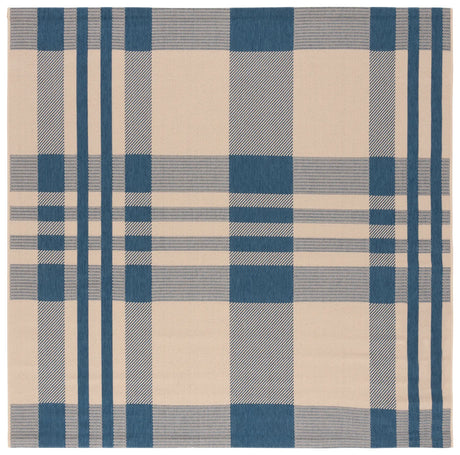 Safavieh Courtyard 6'-7" x 6'-7" Rug in Beige / Blue
