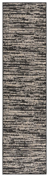 Safavieh Beach House 2'-0" x 8'-0" Rug in Black / Beige