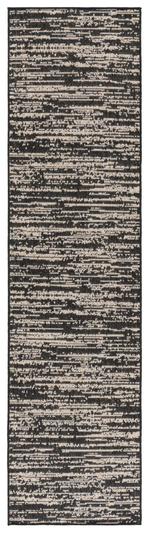 Safavieh Beach House 2'-0" x 8'-0" Rug in Black / Beige