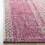 Safavieh Courtyard 4'-0" x 5'-7" Rug in Light Grey / Fuchsia