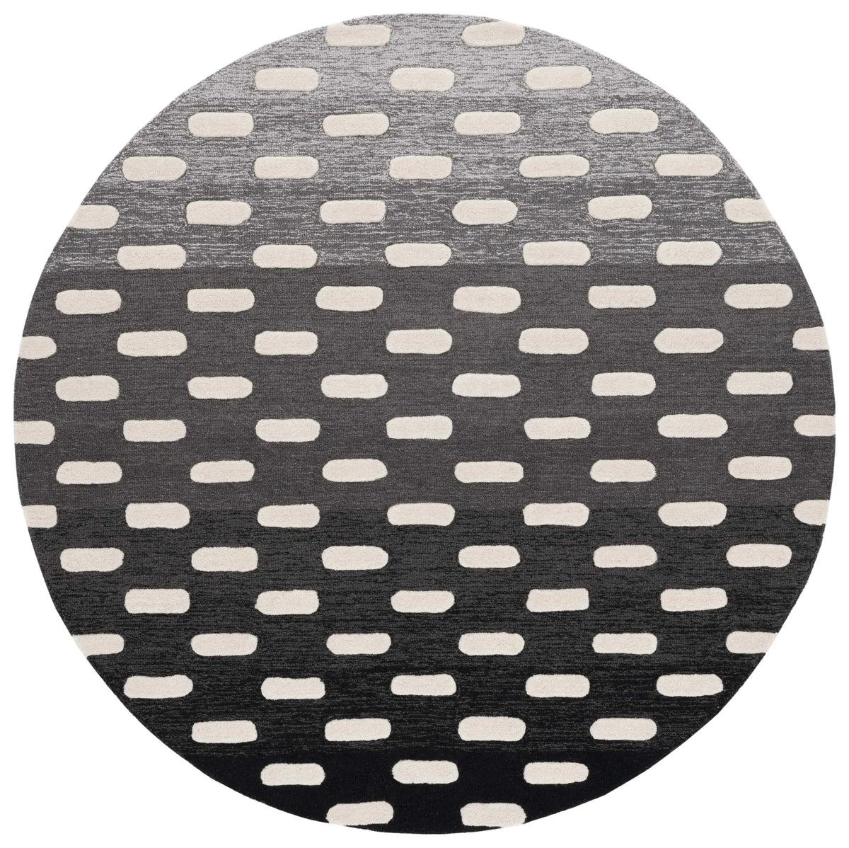 Safavieh Metro 6'-0" x 6'-0" Rug in Black / Ivory