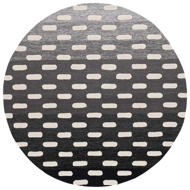 Safavieh Metro 6'-0" x 6'-0" Rug in Black / Ivory